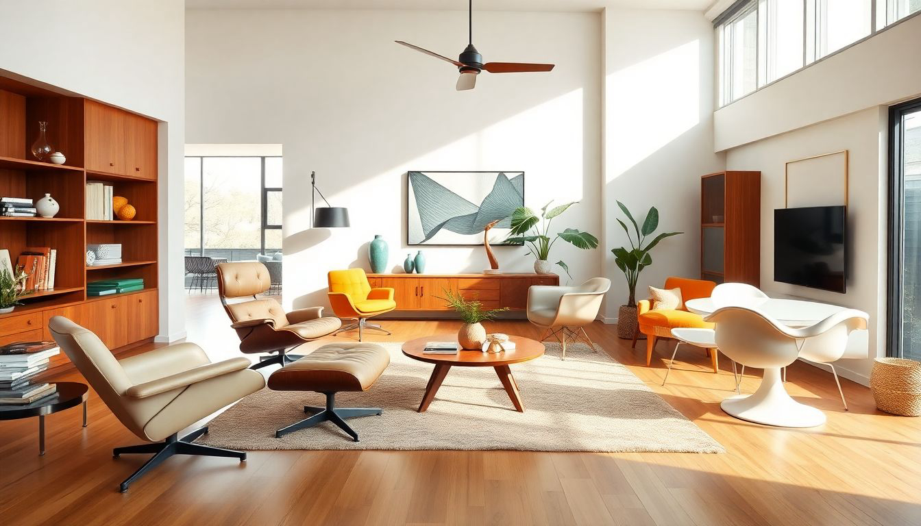 Cover image about mid-century modern interior design