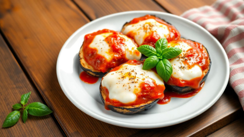 Small cover image for Healthy Air Fryer Eggplant Parmesan Recipe