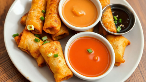 Small cover image for Crispy Air Fryer Egg Rolls Recipe