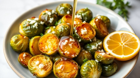 Thumbnail image about air fryer Brussels sprouts